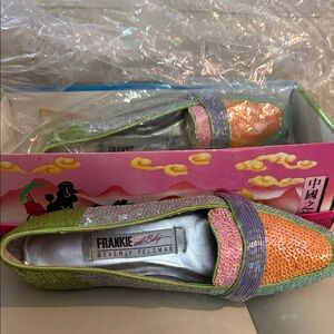 Beverly Feldman Multicolor Sequin Loafers